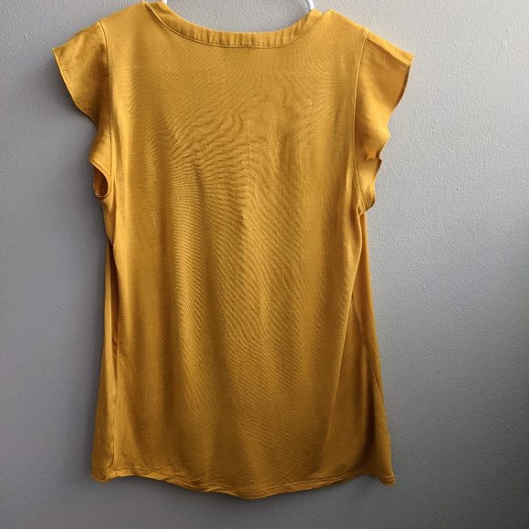 LOFT Outlet - Mixed Media Tank Blouse - Gold/Orange - Size S - Picture 2 of 4